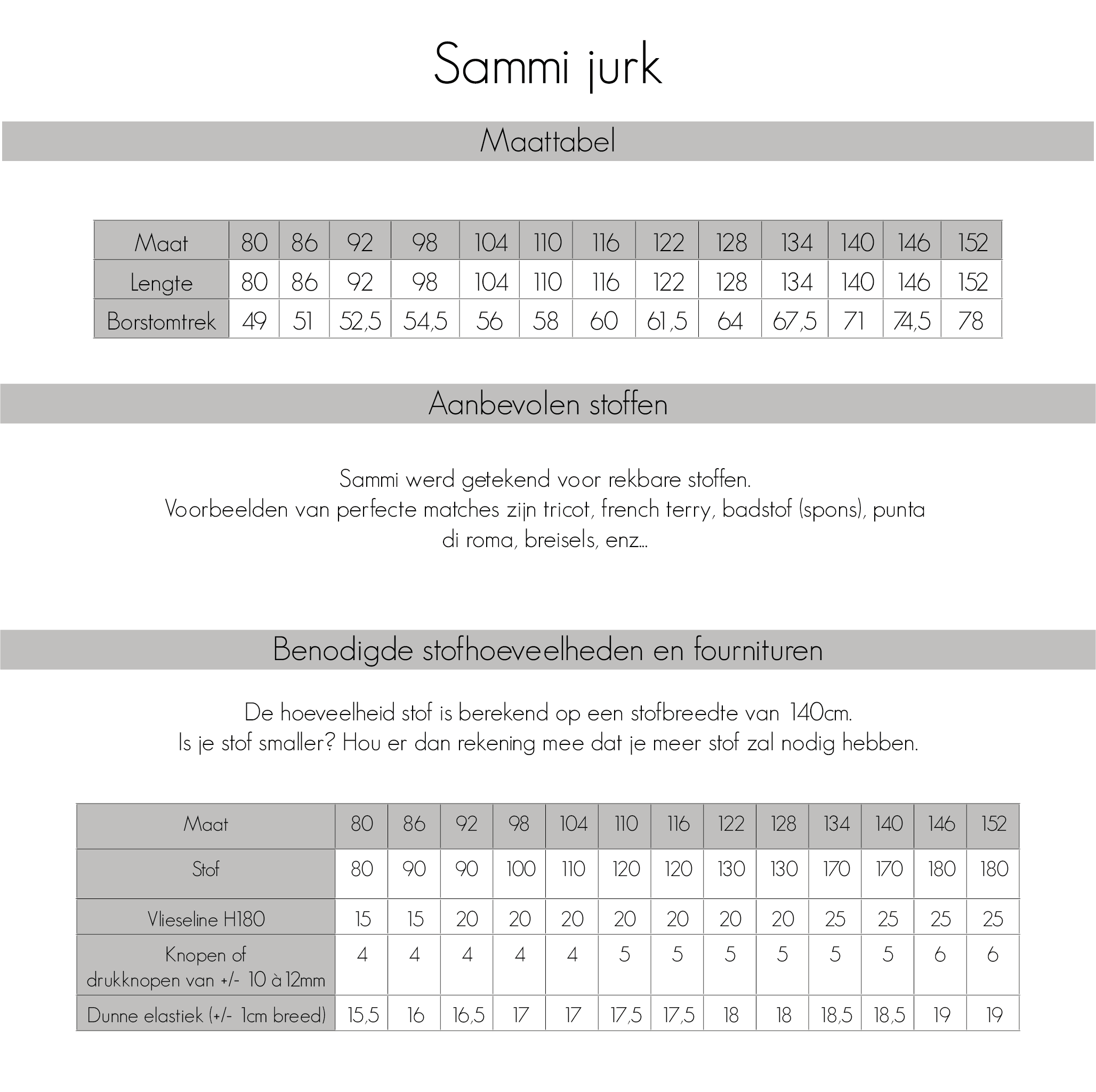 Sammi dress kids - PDF (ENG)