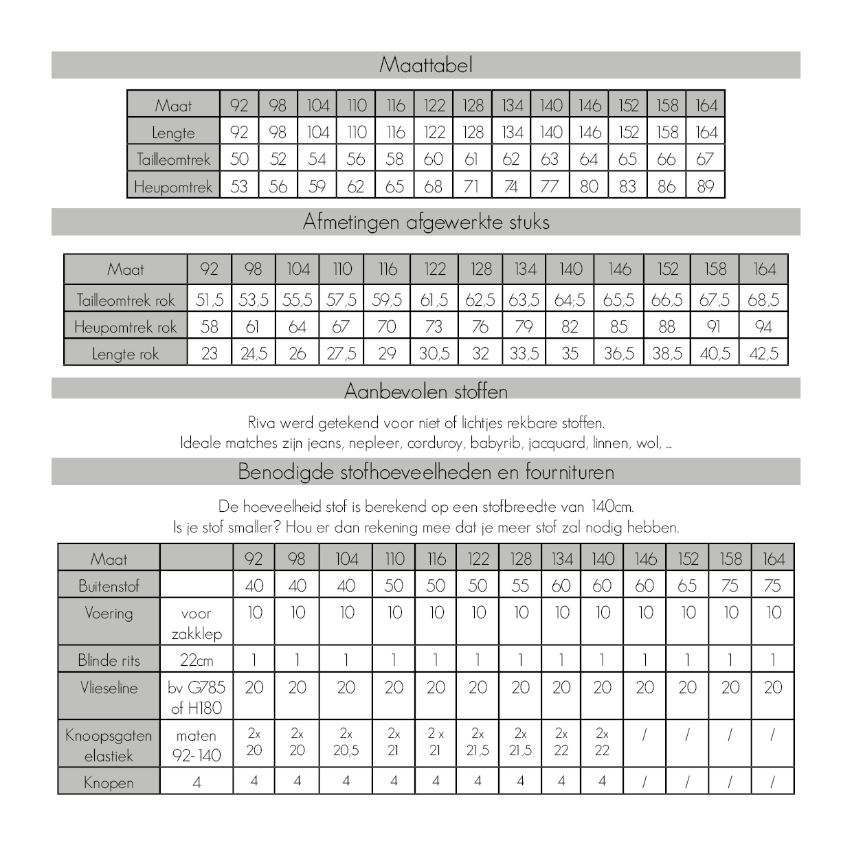 Riva skirt for kids - PDF (ENG)